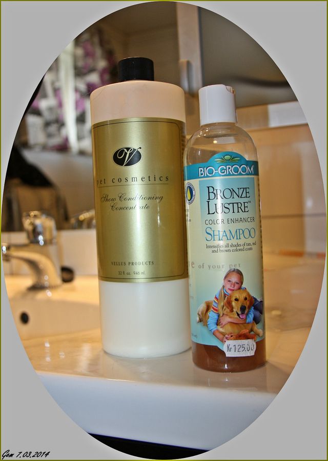 7. mars 2014: Disse produktene brukte jeg da Fanny ble badet i dag 